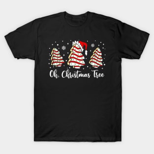 Oh Christmas Tree Cakes Debbie Funny Christmas Snack Cake T-Shirt